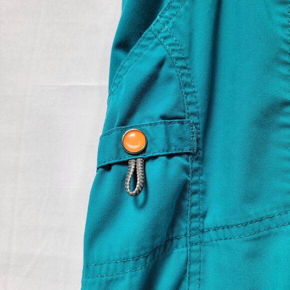 Certainty Turquoise Scrub Pants Straight Leg Drawstring Cargo Pockets Size S - Picture 6 of 11